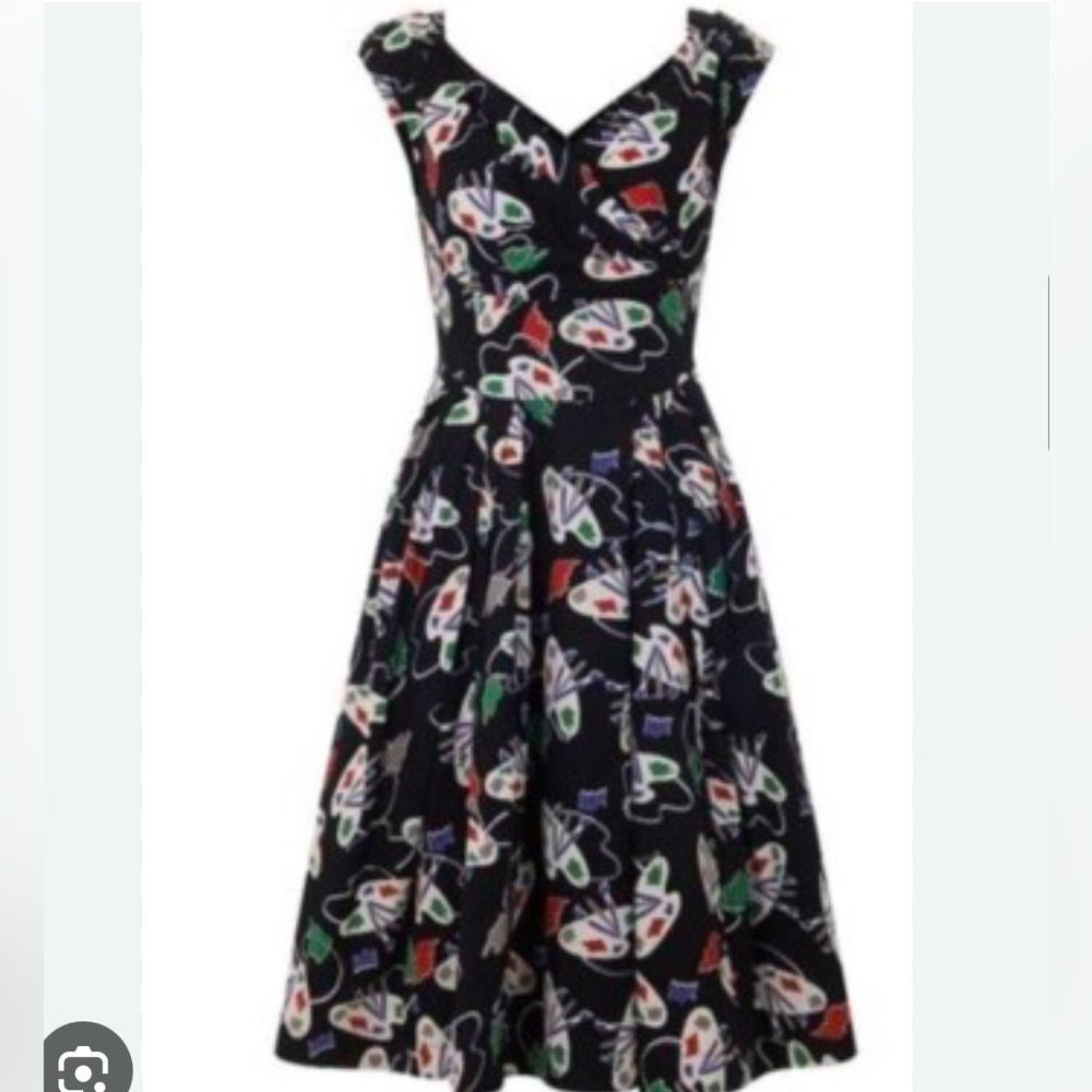 Emily and Fin Painted City Repro Vintage Dress